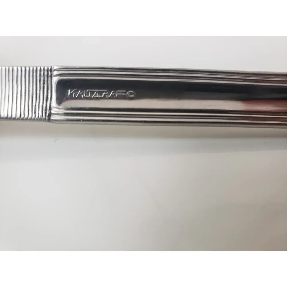 Pfaltzgraff CROSSROADS Glossy Stainless Flatware Hostess Salad 4 Serving Pieces